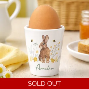 Personalised Easter Bunny Egg Cup with Name