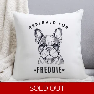 Personalised Dog Breed Cushion with Name Reserved For Design