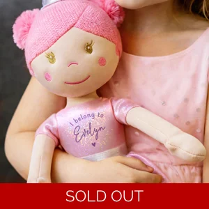 Personalised Princess Rag Doll with Name Ballerina Soft Toy Gift