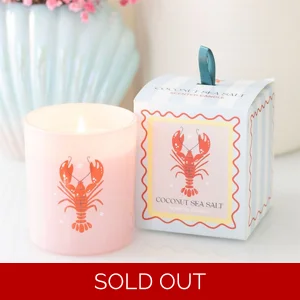 Pastel Lobster Coconut and Sea Salt Scented Candle