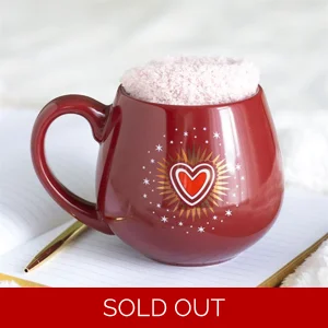 Sacred Heart Mug and Pink Socks Gift Set