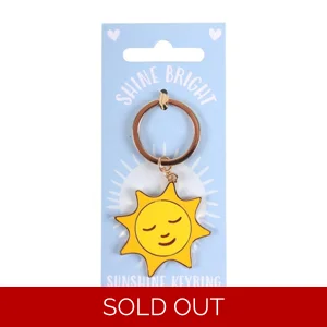 Shine Bright Sun Enamel Keyring