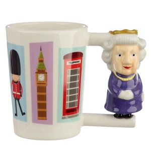 Queen Shaped Handle Ceramic Mug – London Souvenir Gift
