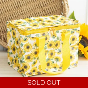 Sunflower Print Insulated Lunch Bag