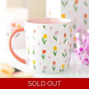 Tulip Print Ceramic Mug 350ml
