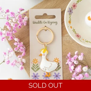 Waddle On Duck Enamel Keyring