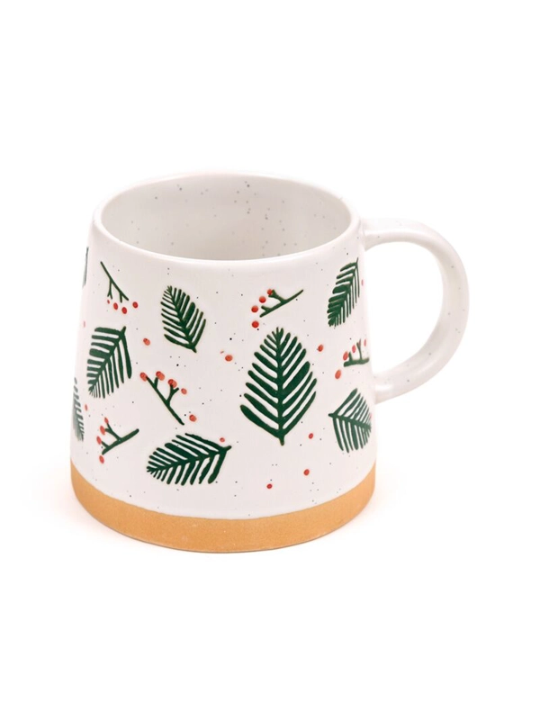 Stoneware Mug Pine Sprigs & Berries