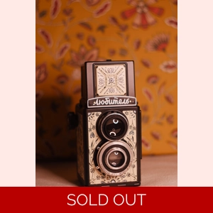 Lubitel hand painted custom camera with ornaments