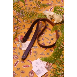 slim leather camera strap