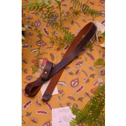 slim leather camera strap