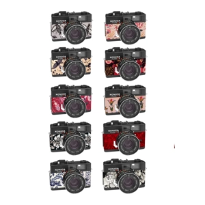 Custom leather replacement for Konica Auto S3 35mm film camera, handcrafted from recycled materials.