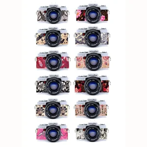 Custom handmade replacement leather skin for Minolta XG-2 35mm film camera, made from recycled eco-friendly material.