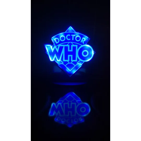 Multi-coloured Doctor Who Logo Light (USB)