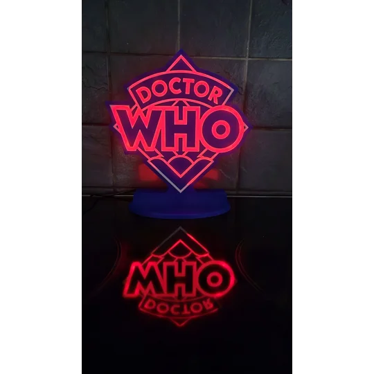 Multi-coloured Doctor Who Logo Light (USB)
