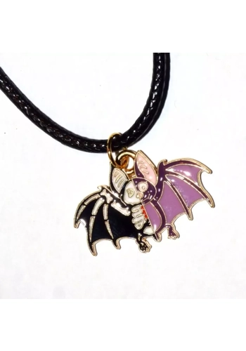 Bat 1/2 skeleton Necklace