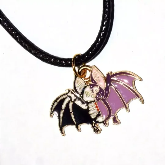 Bat 1/2 skeleton Necklace