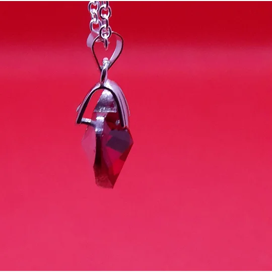 Red multifaceted Heart necklace