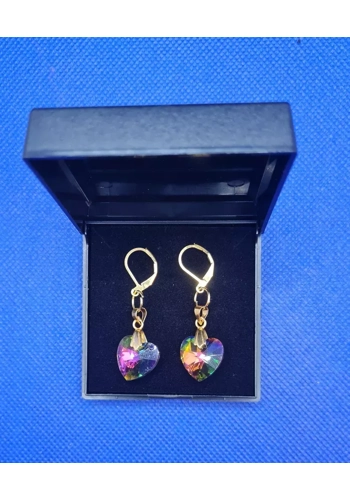 Multi-faceted Heart drop Earrings