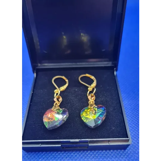 Multi-faceted Heart drop Earrings