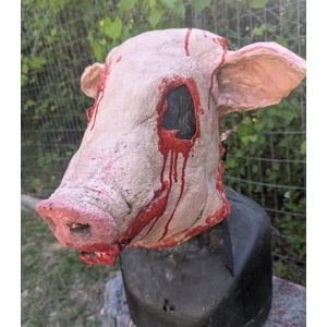 Pig mask butcher shop latex