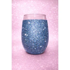 Blue Ice Stemless Wine Glass