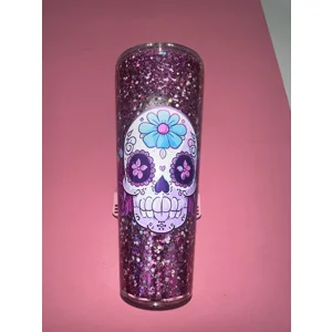 Purple Skull Snow Globe 24 oz Tumbler
