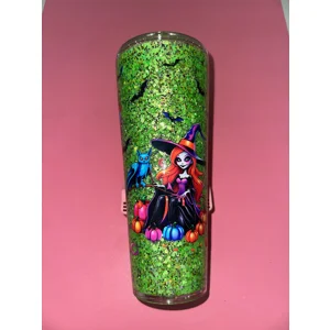 Spooky Witch Snow Globe 24 oz Tumbler