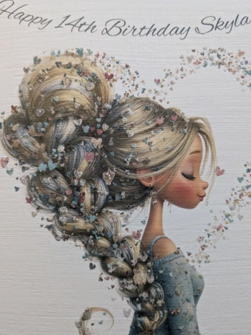 Girl with Flower Hearts