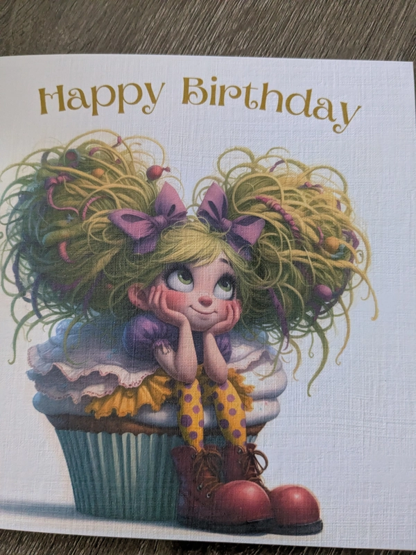 Quirky Girl and Cupcake