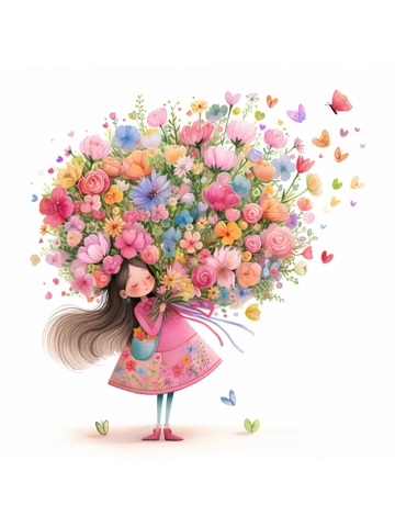 Girls & Bright Flowers