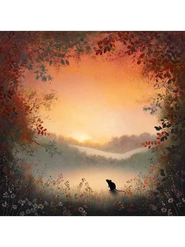 British Wildlife Mouse at Sunrise