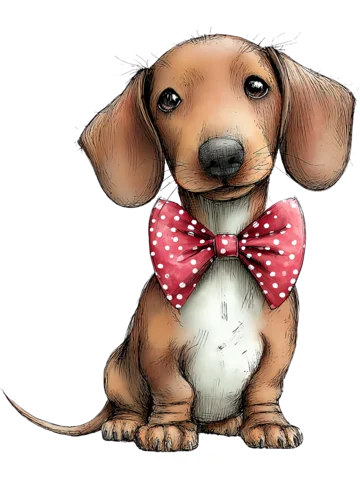 Dachshund with a Bow Tie