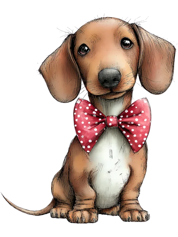 Dachshund with a Bow Tie