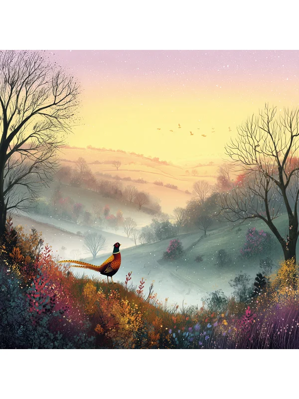 British Wildlife Pheasant at Sunrise