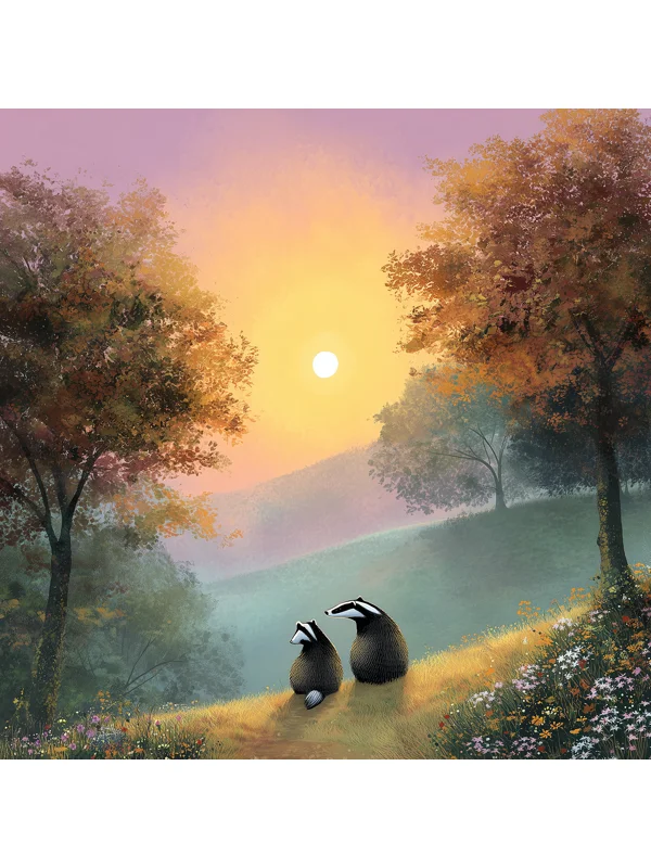 British Wildlife Badger at Sunrise