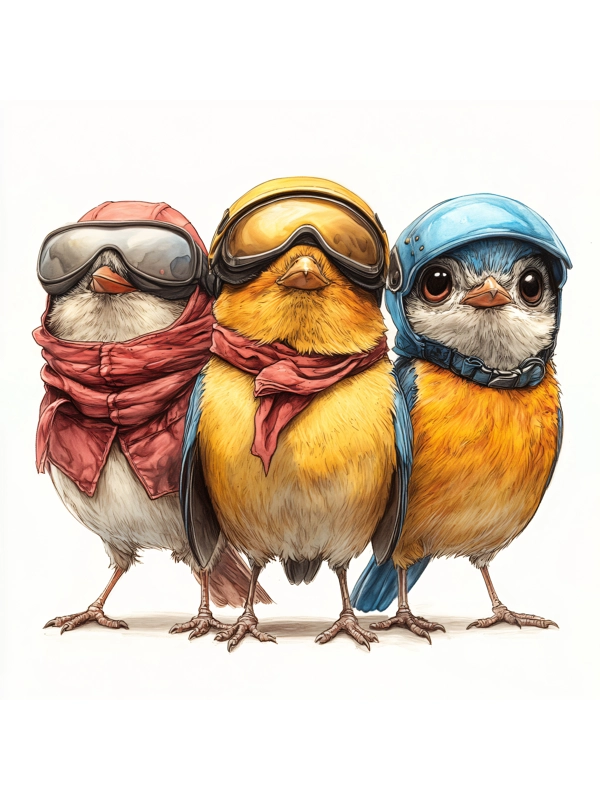 Little Birds in Helmets