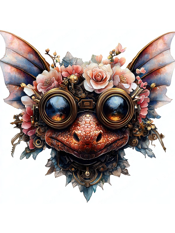 Steampunk Dragon Face