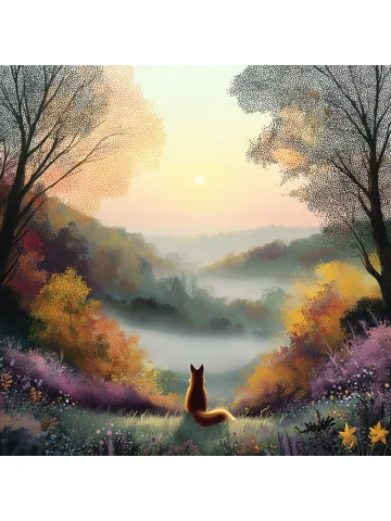 British Wildlife Fox at Sunrise