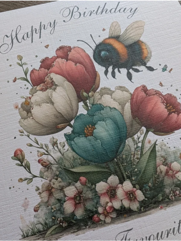 Bee on Spring Flowers