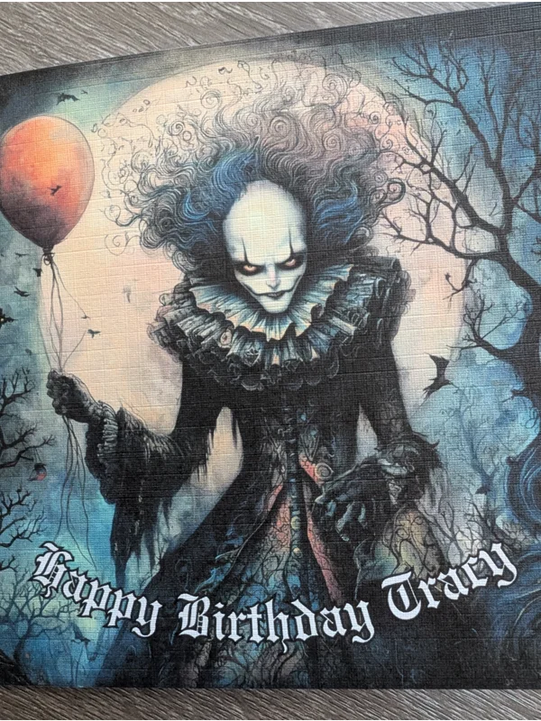 Gothic Spooky Clown &.Balloon