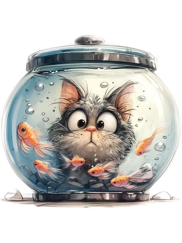 Cat & Goldfish