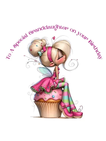 Quirky Fairy on a Pink Cupcake