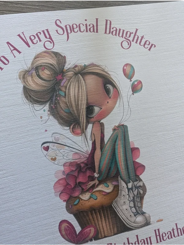 Quirky Fairy on a White Cupcake
