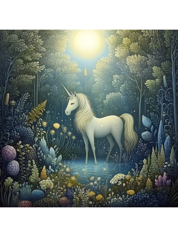 Enchanted Unicorn & Forest