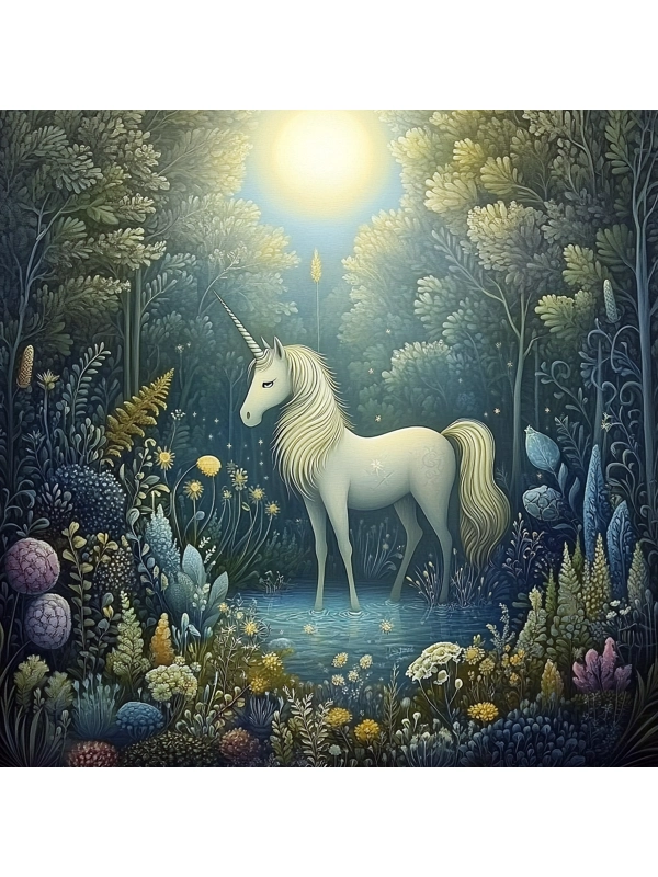 Enchanted Unicorn & Forest