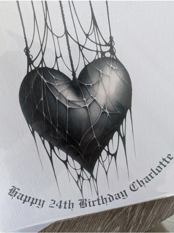 Black Gothic Hanging Hearts