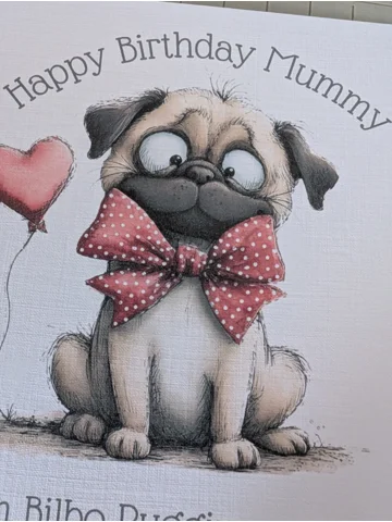 Pug with Bow Tie