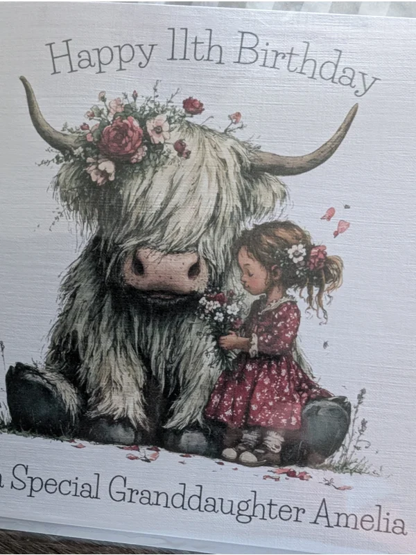 Little Girl and Highland Cow