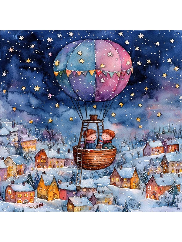 Air Balloon Winter Adventure