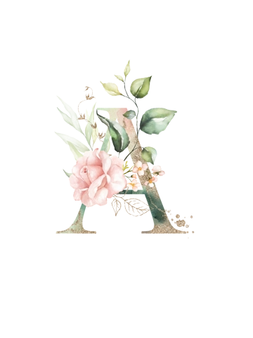 Blush Rose Initial